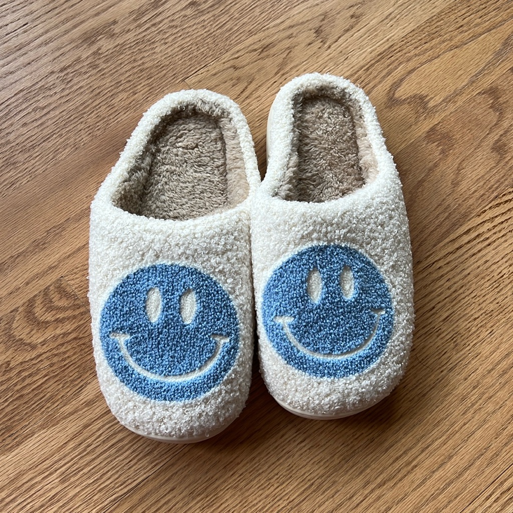 Smiley Face Slippers Brand New